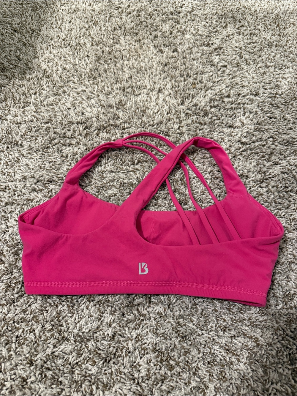 Buff bunny Strappy Active Sports Bra in Hot Pink